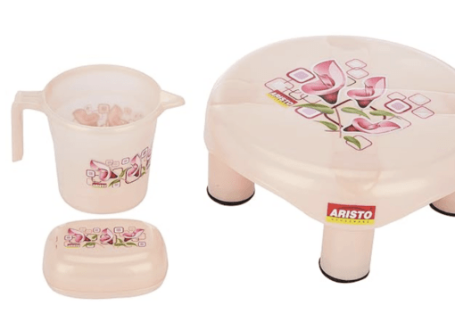 ARISTO Dyna Bathroom Set Ecpnomy (6 Pcs Set), Color May Vary - Image 2
